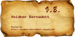 Veidner Bernadett névjegykártya