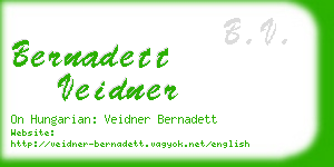 bernadett veidner business card